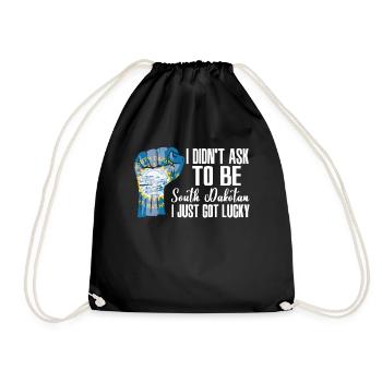 South Dakotan American US Patriot USA Grown South - Drawstring Bag - black - Front