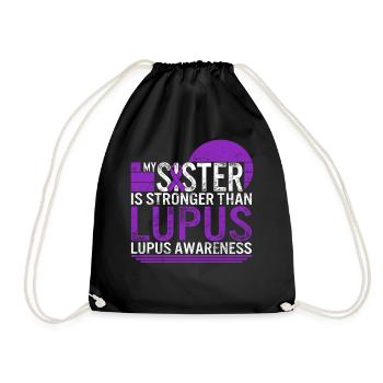 Chemise de sensibilisation au lupus, ma soeur est plus forte que - Sac de sport léger - noir - Devant