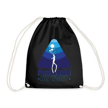 Diving, Freediving, Apnea No Limit Freediving - Drawstring Bag - black - Front