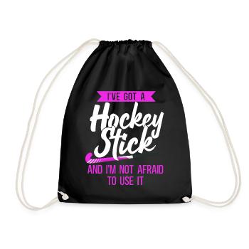 Field Hockey I've Got A Hockey - Turnbeutel - Schwarz - Vorne