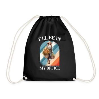 Gardener, Garden Plant, Flower Gardener, Gardener - Drawstring Bag - black - Front