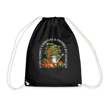 Gardener, Garden Plant, Hobby Gardener, Florist - Drawstring Bag - black - Front