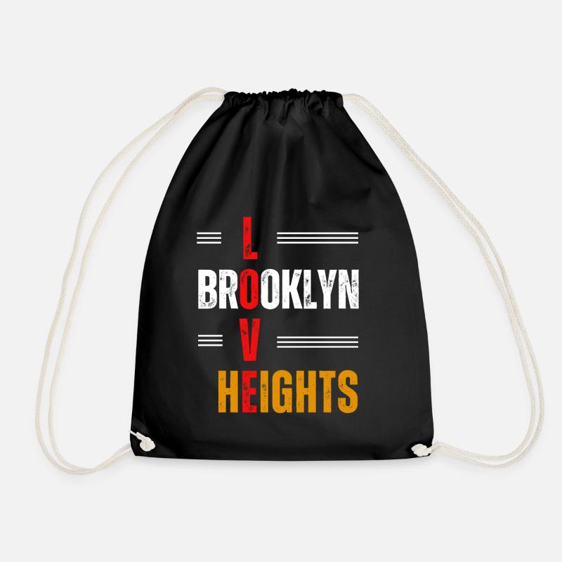 Love Brooklyn Heights - Drawstring Bag - black
