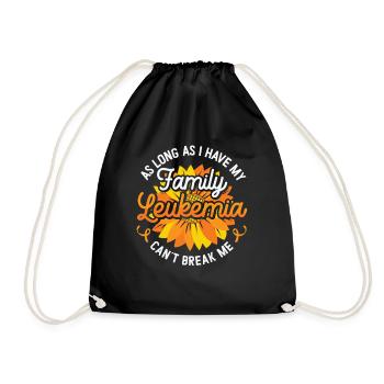 Leukemia Awareness Month Blood Cancer Ribbon - Drawstring Bag - black - Front