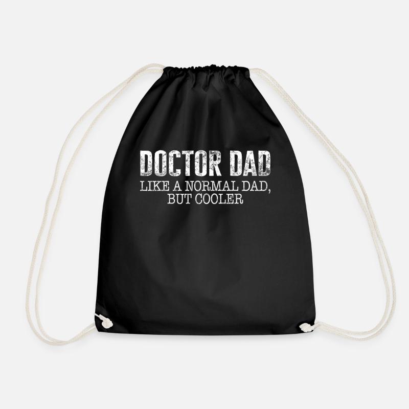Vater Hemd, Doktor Papa Wie Ein normaler Vater, Aber - Turnbeutel - Schwarz
