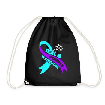 Mental Health Support 988 Suicide Prevention Week - Drawstring Bag - black - Front