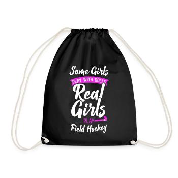 Hockey sur gazon avec lequel certaines filles jouent - Sac de sport léger - noir - Devant
