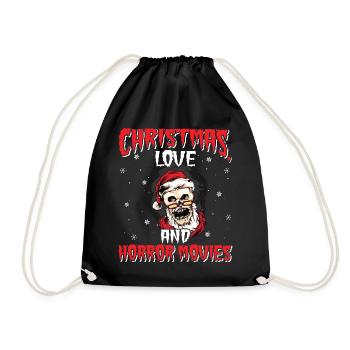 Horror Movie Zombie Santa Weihanchten Liebe Horror - Turnbeutel - Schwarz - Vorne