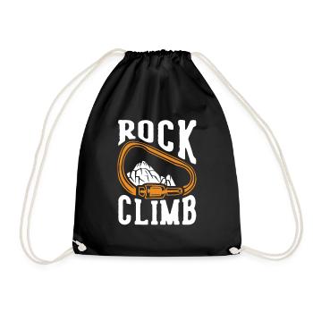 Rock Climb Sport Climbing Speed Climbing Kraxler - Drawstring Bag - black - Front