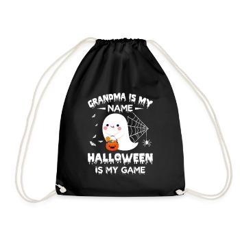 Grandma Is My Name Halloween Is My Game - Turnbeutel - Schwarz - Vorne