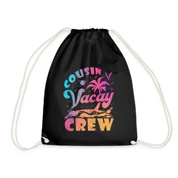 Cousin Vacay Crew - Drawstring Bag - black - Front