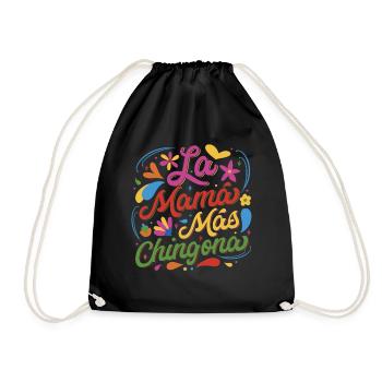 La Mama Mas Chingona Espagnol Fête des mères Hispanique - Sac de sport léger - noir - Devant