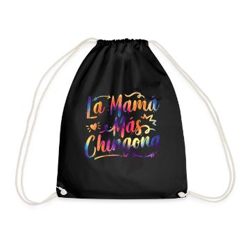 La Mama Mas Chingona Spanish Mothers Day Hispanic - Drawstring Bag - black - Front