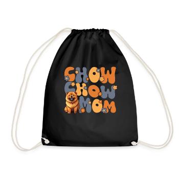 Chow Chow Groovy Chow Chow maman - Sac de sport léger - noir - Devant