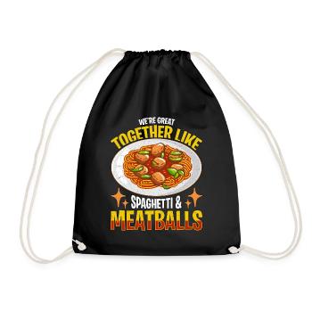 Boulettes de viande Nous sommes bons ensemble comme des pâtes aux boulettes de viande - Sac de sport léger - noir - Devant