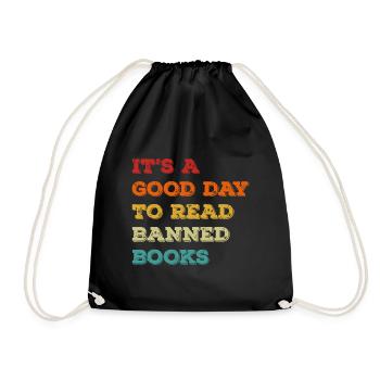 It's A Good Day To Read Banned Books Rebel Readers - Drawstring Bag - black - Front