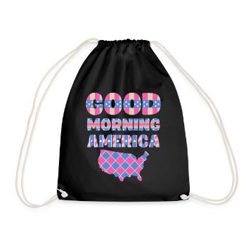États-Unis, en disant Good Morning America - Sac de sport léger - noir - Devant