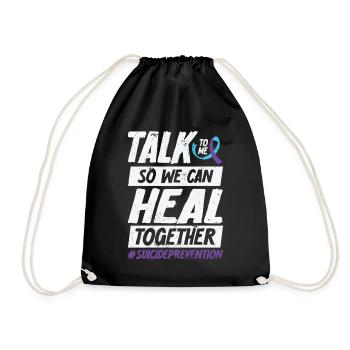 Sensibilisation à la prévention du suicide 988 - Sac de sport léger - noir - Devant