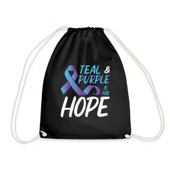 Mental Health Support 988 Suicide Prevention Week - Drawstring Bag - black - Front