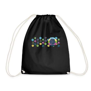 RPG Cube Jeu de rôle Quête secondaire - Sac de sport léger - noir - Devant