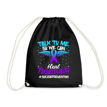 Sensibilisation à la prévention du suicide 988 - Sac de sport léger - noir - Devant