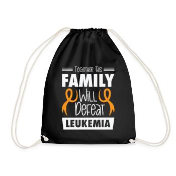 Leukemia Awareness Pins Leukemia Cancer Ribbon - Drawstring Bag - black - Front