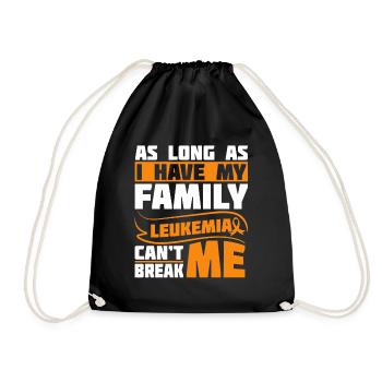 Leukemia Awareness Month Blood Cancer Ribbon - Drawstring Bag - black - Front