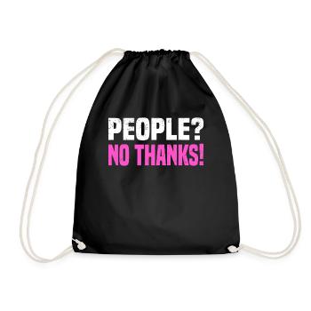 Misanthrope Antisocial Introvert - Drawstring Bag - black - Front