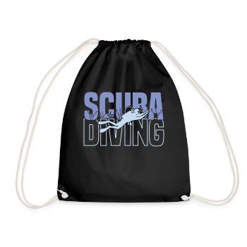 Scuba Diving, Scuba Diving, Holiday Sea Diver - Drawstring Bag - black - Front