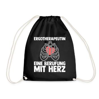Ergotherapie Ergotherapeutin - Turnbeutel - Schwarz - Vorne