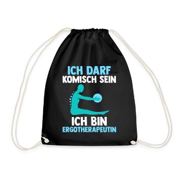 Ergotherapie Ergotherapeutin - Turnbeutel - Schwarz - Vorne
