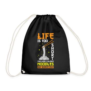 Nouilles Shiritaki - Sac de sport léger - noir - Devant