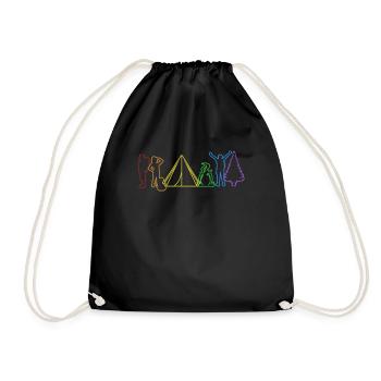 Camping LGBT Rainbow Glamping Tentes de camping - Sac de sport léger - noir - Devant