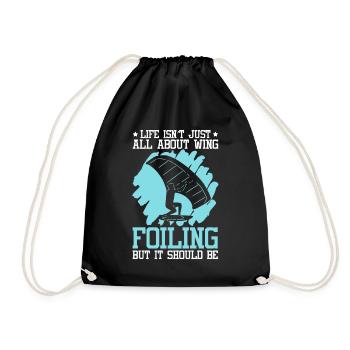 Wingsurfing Foil Wing Wing Boarding Wing Foiling - Turnbeutel - Schwarz - Vorne