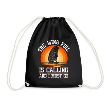Wingsurfing Foil Wing Wing Boarding Wing Foiling - Turnbeutel - Schwarz - Vorne