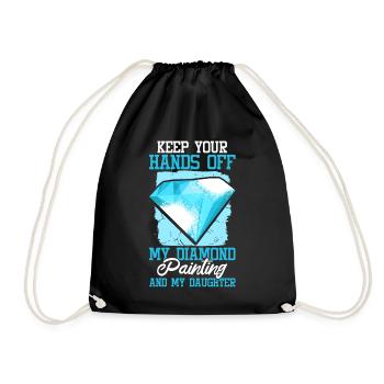 Stickerei Handwerk Hobby Diamond Painter Diamond - Turnbeutel - Schwarz - Vorne