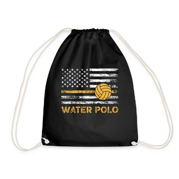 Drapeau américain Water-polo Patriotique - Sac de sport léger - noir - Devant