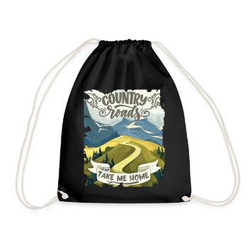 La Vie À La Campagne Dictant, Paysage, Vacances, Randonnée - Sac de sport léger - noir - Devant