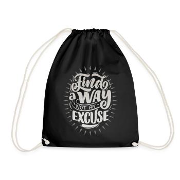 Citation motivante pour les personnes positives - Sac de sport léger - noir - Devant