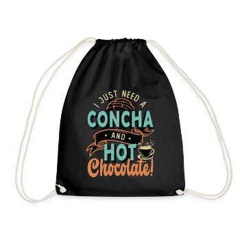 Conchas, j’ai juste besoin d’une concha et d’un pain de coquille sucré - Sac de sport léger - noir - Devant