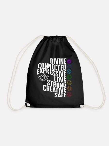 Meditations-Shirt, Divine Connected Expressive - Turnbeutel - Schwarz
