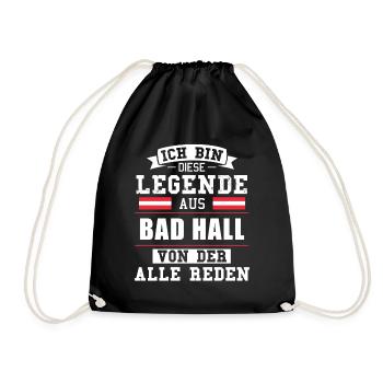Stadt Bad Hall Österreich Legende Spruch - Turnbeutel - Schwarz - Vorne