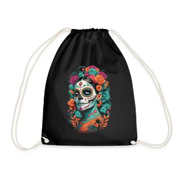 Fiesta del Día de los Muertos - La Catrina - Drawstring Bag - black - Front