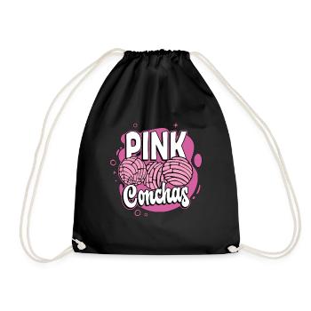 Pink Conchas aime la cuisine mexicaine Pain sucré aux coquillages - Sac de sport léger - noir - Devant