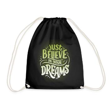 Citation de motivation Croyez-en-votre-rêves - Sac de sport léger - noir - Devant