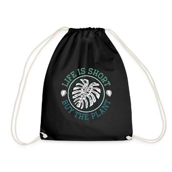 Botany Life Is Short Buy The Plant Horticulture - Drawstring Bag - black - Front