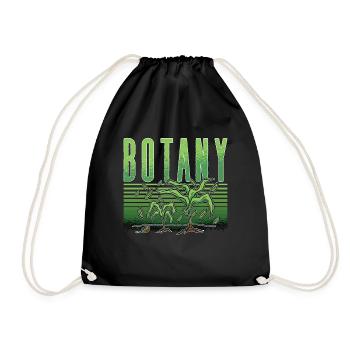 Botany Loves Gardening Planting Botanical Garden - Drawstring Bag - black - Front
