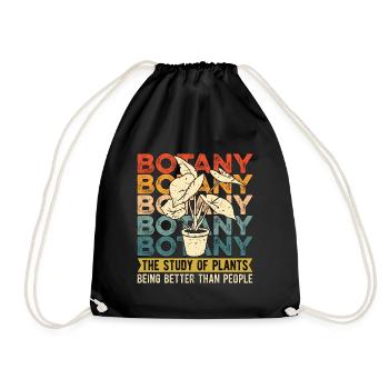 Botany The Study Of Plant Indoor Plants Botanical - Drawstring Bag - black - Front