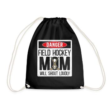 Field Hockey Mom Danger Field - Turnbeutel - Schwarz - Vorne