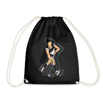 Field Hockey Retro - Drawstring Bag - black - Front
